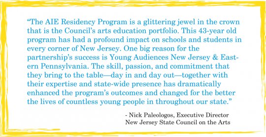 NJ Arts Council quote for AIE 